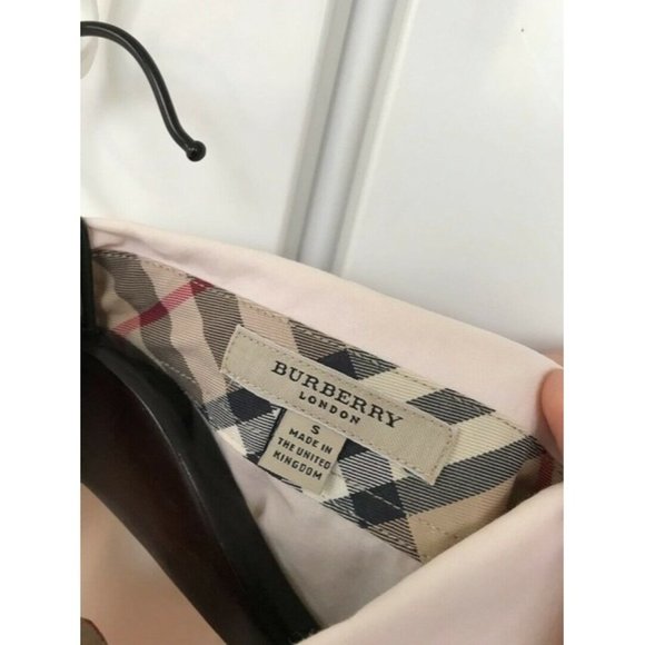 Burberry London White Plaid Button Down Shirt - Picture 7 of 7
